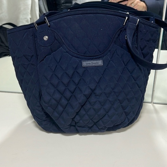 Vera Bradley bucket shape shoulder bag, Navy - Picture 1 of 5